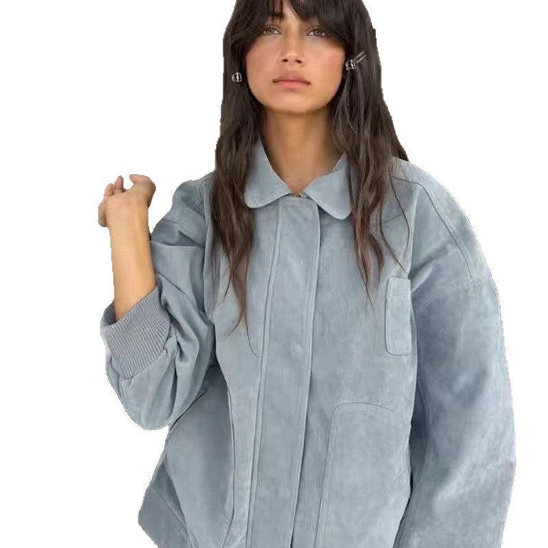 Damen Modische Oversized Denimjacke Drune