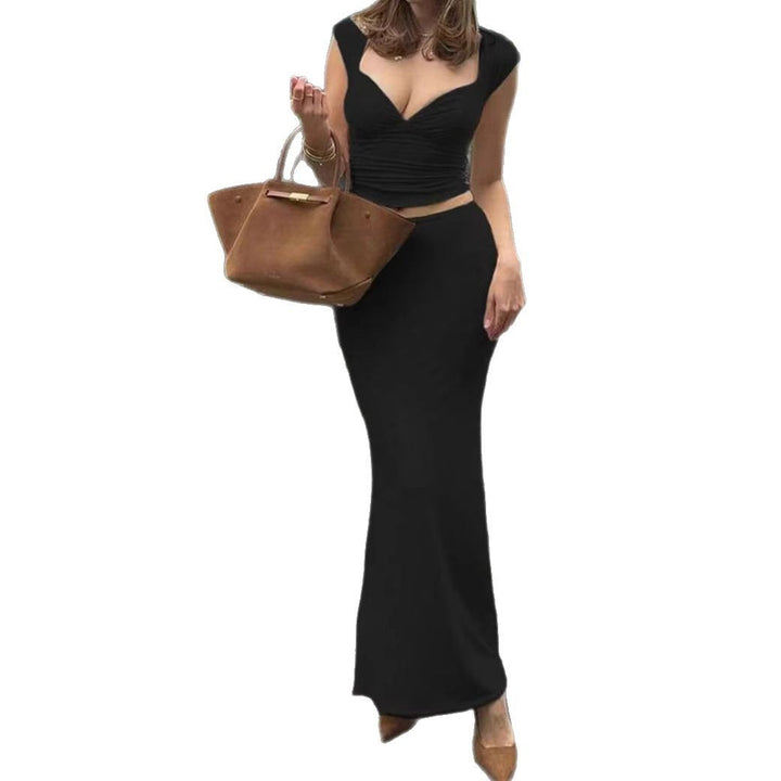 Damen Maxikleid mit elegantem Wickeldetail Drune