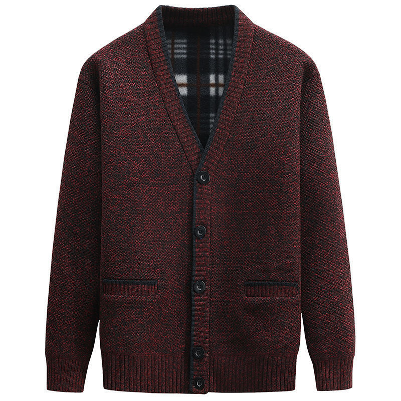 Herren Strickjacke mit V-Ausschnitt und hochwertigen Details Drune