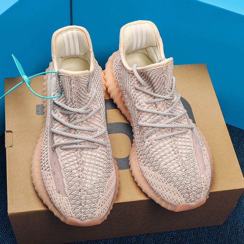 Damen sportliche und luftige Sneakers mit atmungsaktivem Strickoberteil Drune