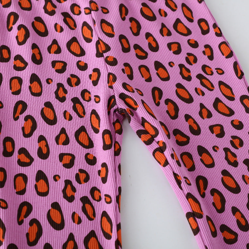 Damen legere Leggings mit animalischem Muster Drune