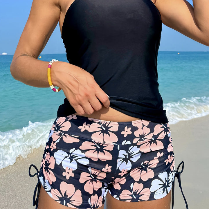 Damen Tankini-Set mit lässigem Oberteil und hoch taillierten Shorts Drune