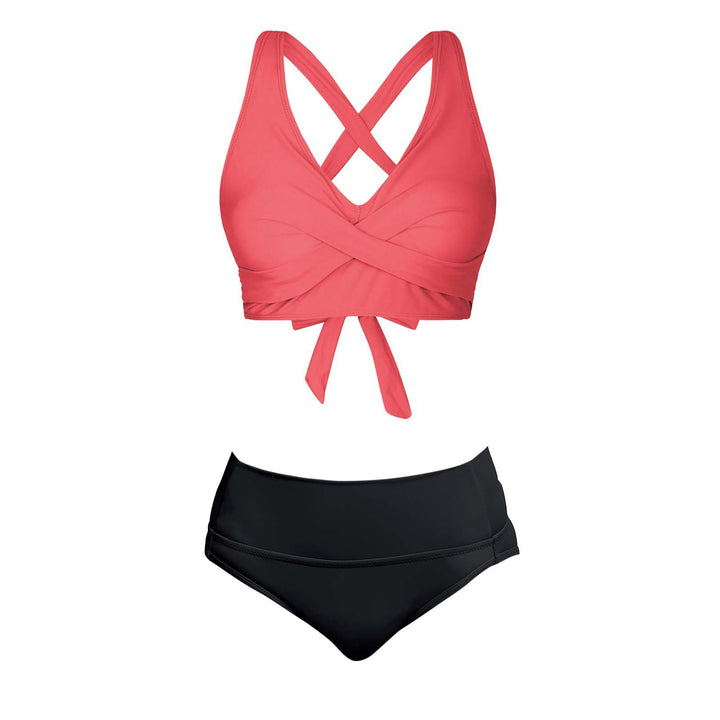 Damen Zweiteiliger Badeanzug mit floralem Design Drune