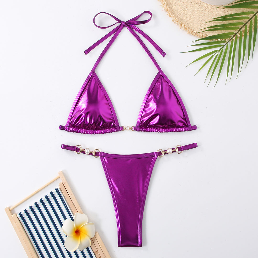 Damen Triangel-Bikini mit glamourösen Details Drune