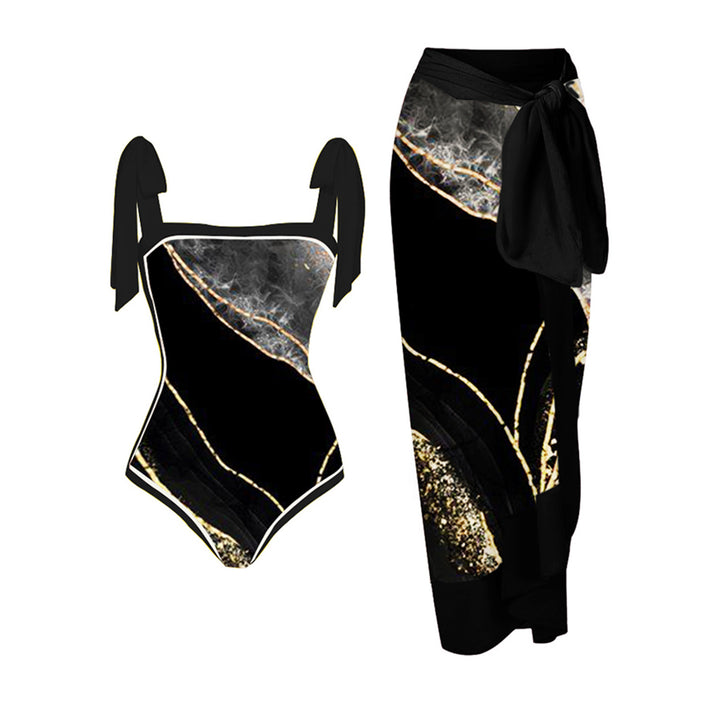 Damen Bademode-Set mit stilvollem Wickelrock Drune