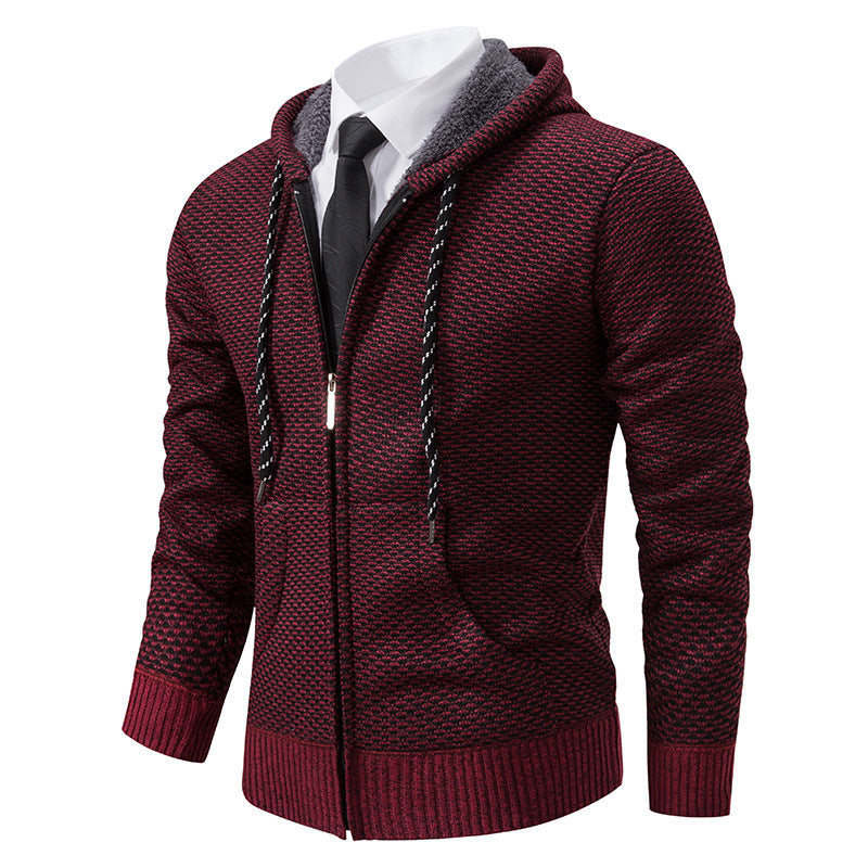 Herren stylische Kapuzenjacke mit weichem Innenfutter und eleganten Akzenten Drune