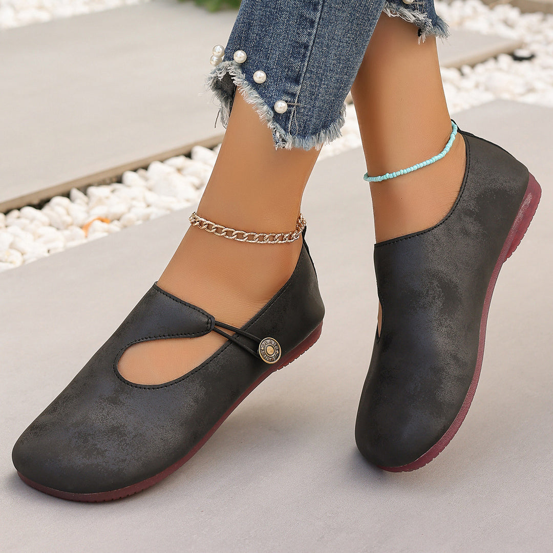 Damen elegante Mary Jane Ballettschuhe Drune