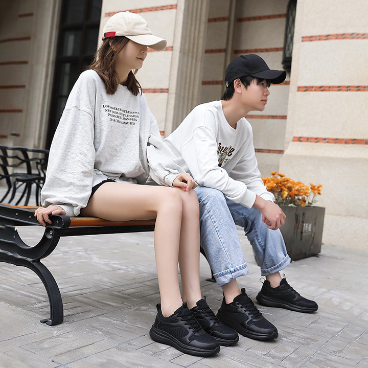 Damen nan atmungsaktiver Netz-Sneaker mit dämpfender Leichtsohle und gepolstertem Fersenkragen Drune