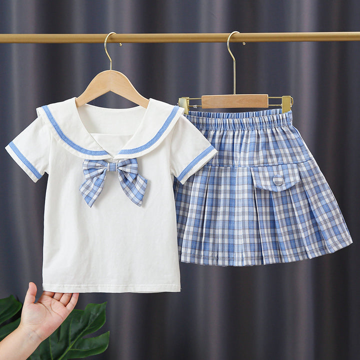 Mädchen Matrosen-Outfit mit Rüschen Drune