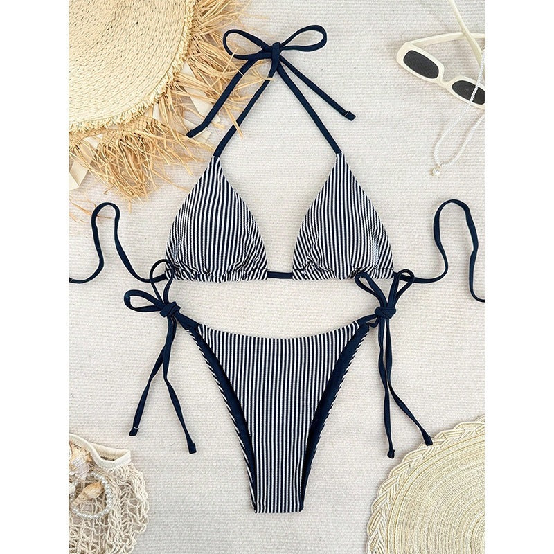 Damen Triangel-Bikini mit verstellbaren Schnürdetails Drune