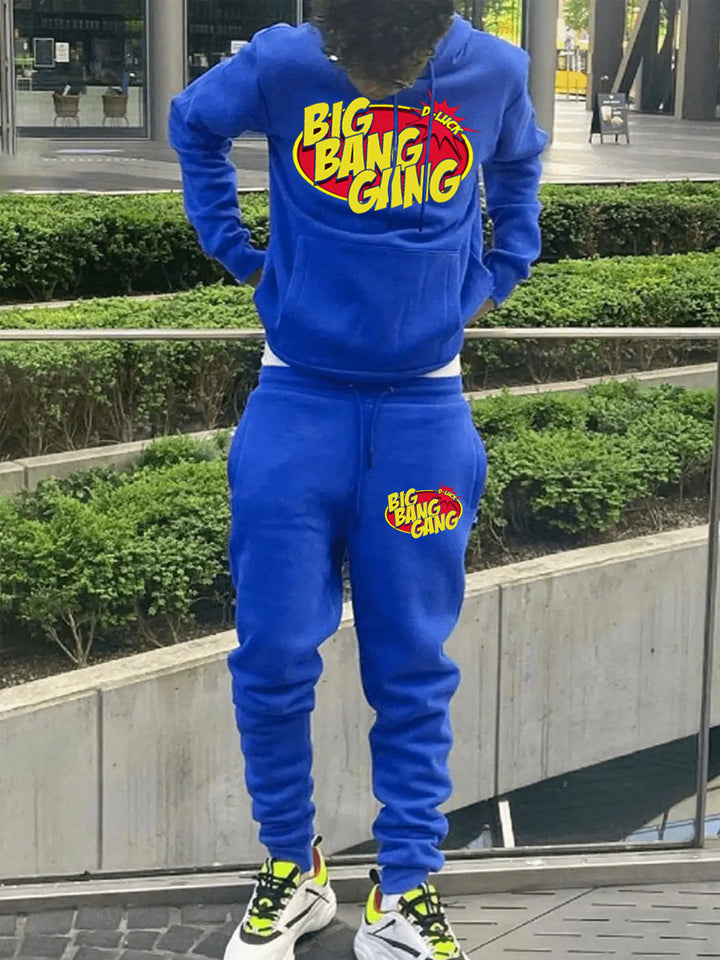 Damen Hoodie- und Jogginghose-Set mit auffälligem Logo-Druck Drune