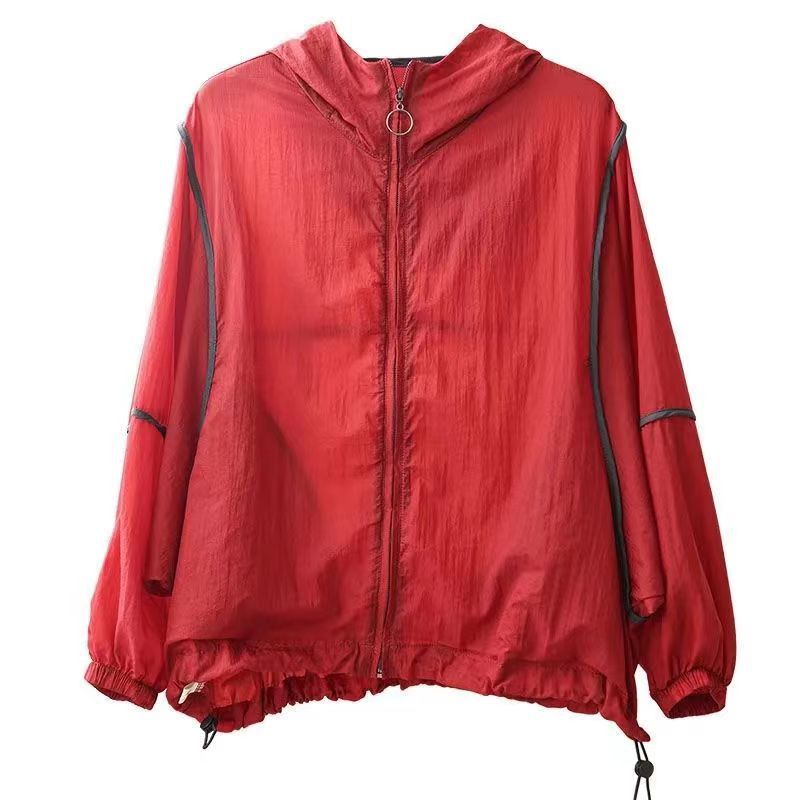 Damen leichte Kapuzenjacke mit elastischem Saum und reflektierenden Details Drune
