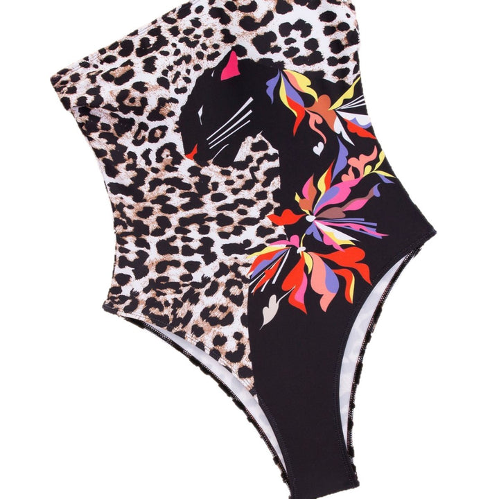 Damen Einteiliger Badeanzug mit asymmetrischem Schnitt und aufregendem Design Drune
