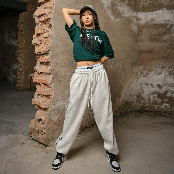 Damen Freizeit-Sweatpants mit seitlichem Schriftzug Drune