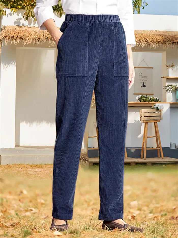 Drune | Unifarbene Cordhose für Damen