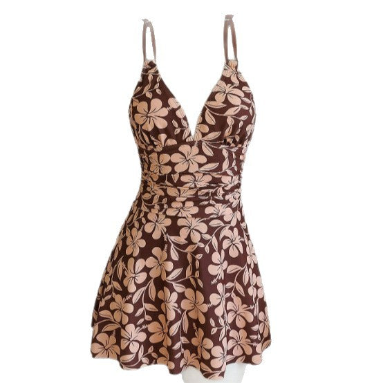 Damen Schwimmdress mit elegantem Floral-Design Drune