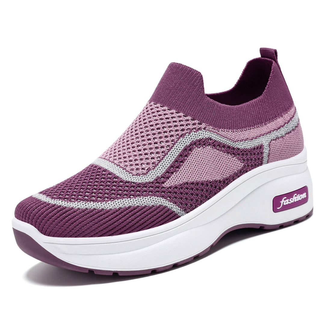 Damen nan ultraleichter Strick-Slip-On mit ergonomischer Keilsohle und herausnehmbarem Komforteinlagenfach Drune