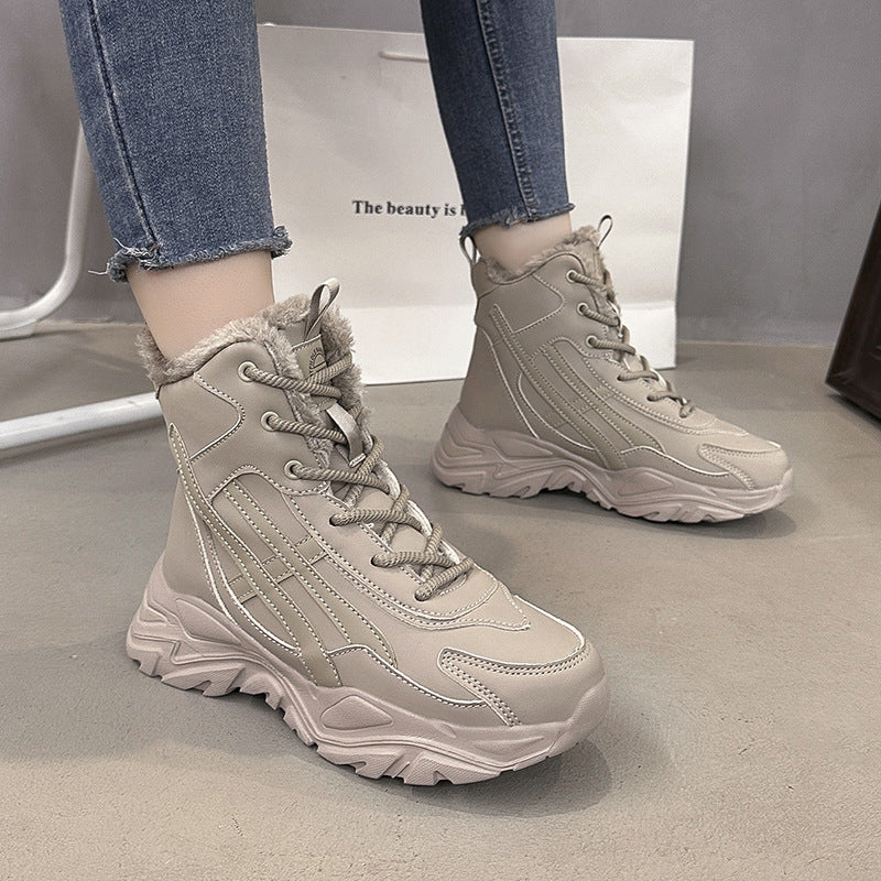 Damen Plüschgefütterte Winter Sneakers Drune
