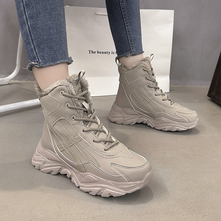 Damen Plüschgefütterte Winter Sneakers Drune