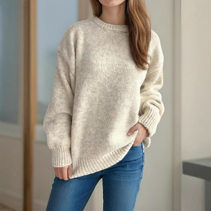 Damen Grobstrickpullover mit großzügigen Ärmeln und modernem Schnitt Drune