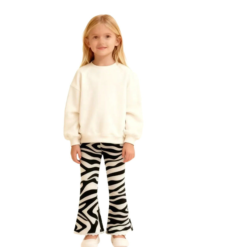 Mädchen Schlagleggings mit aufregendem Zebra-Muster Drune
