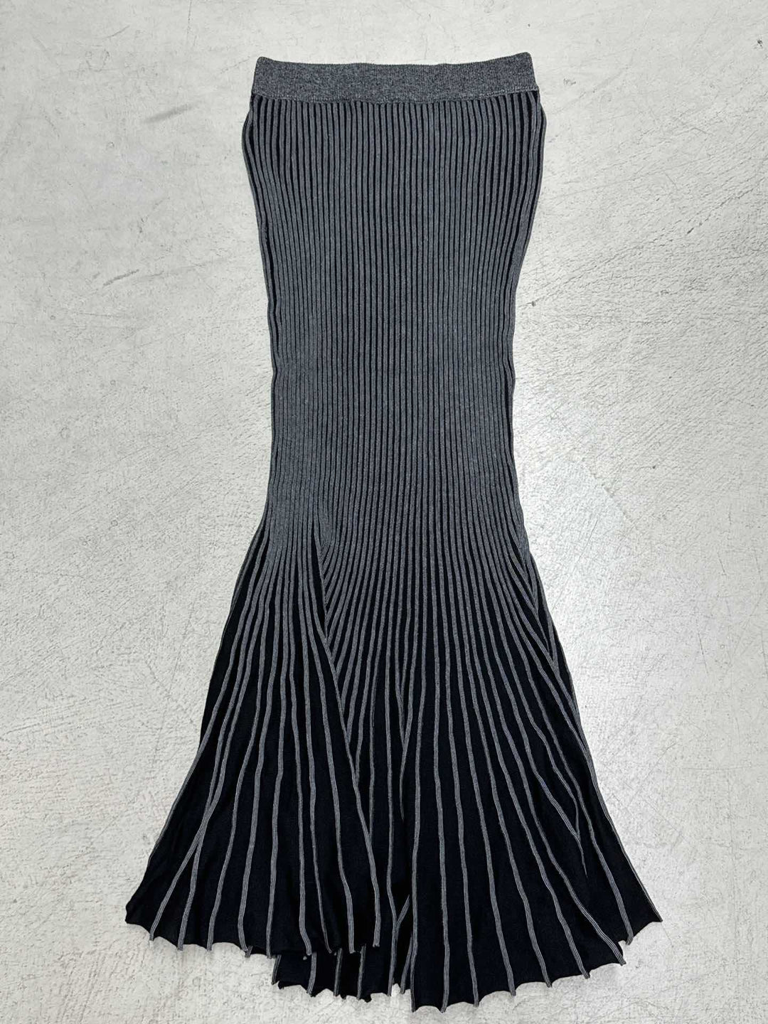 Damen Maxirock mit eleganter Rippenstruktur und modischem Glockenlauf Drune