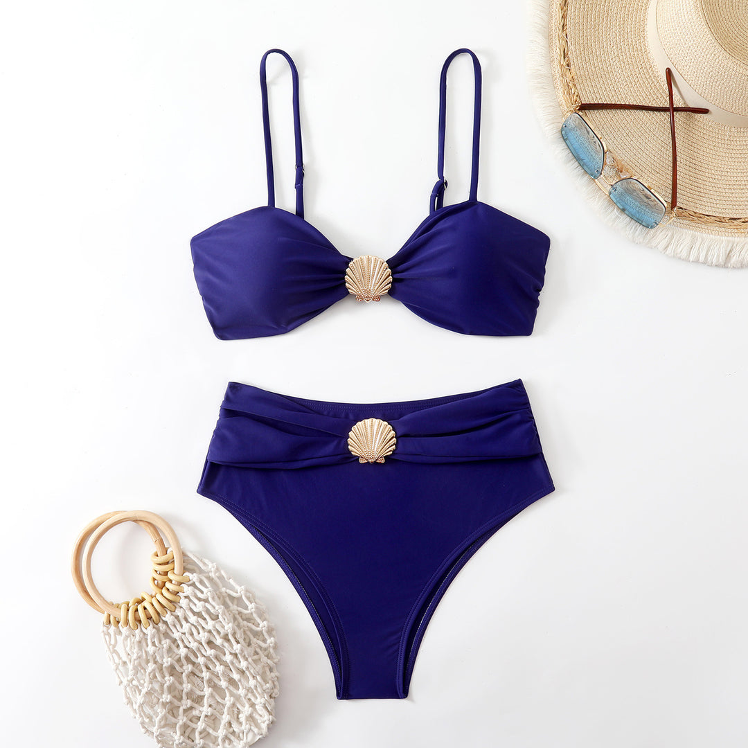 Damen Bandeau-Bikini mit eleganten Muschel-Details Drune