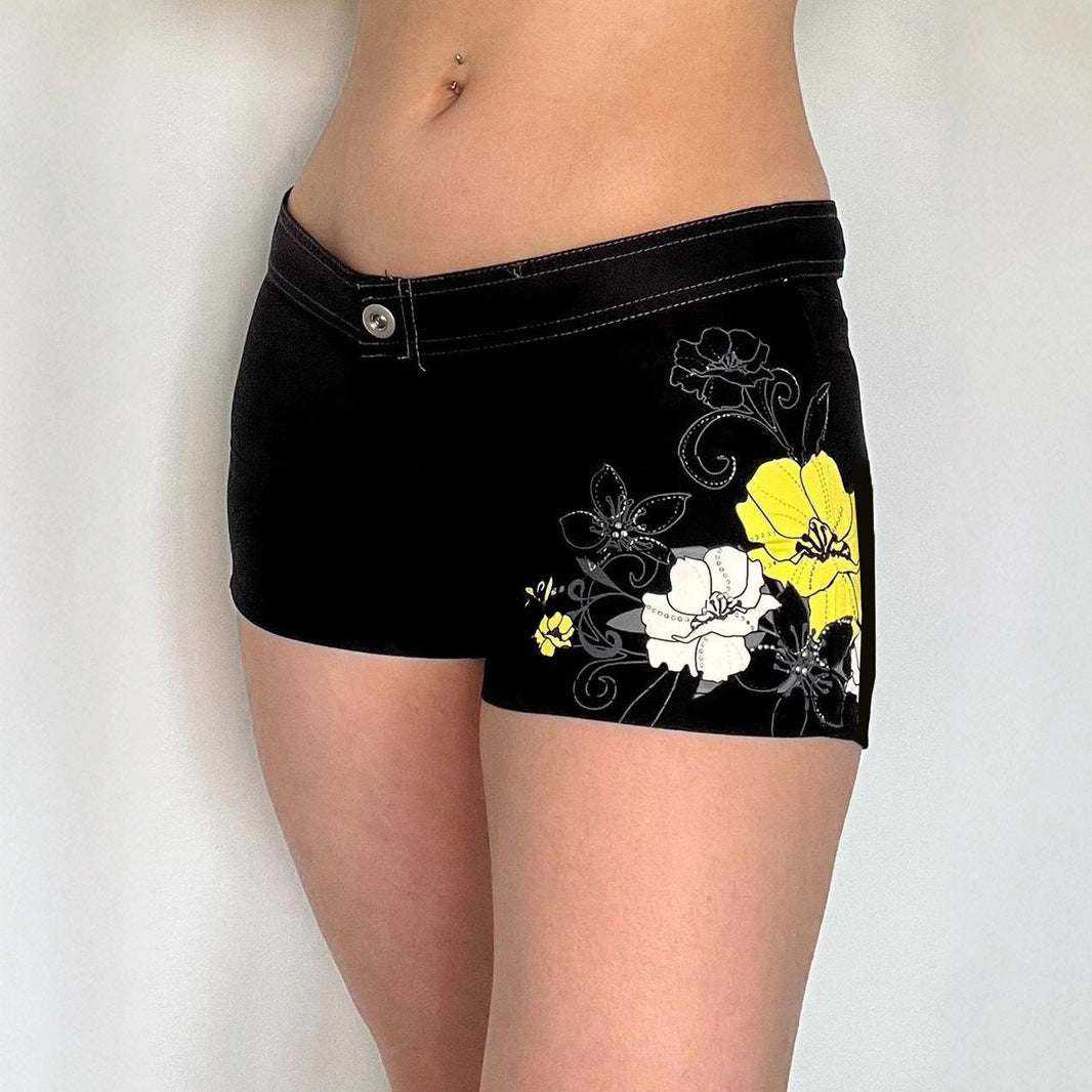Damen Lustige Blumen-Shorts Drune