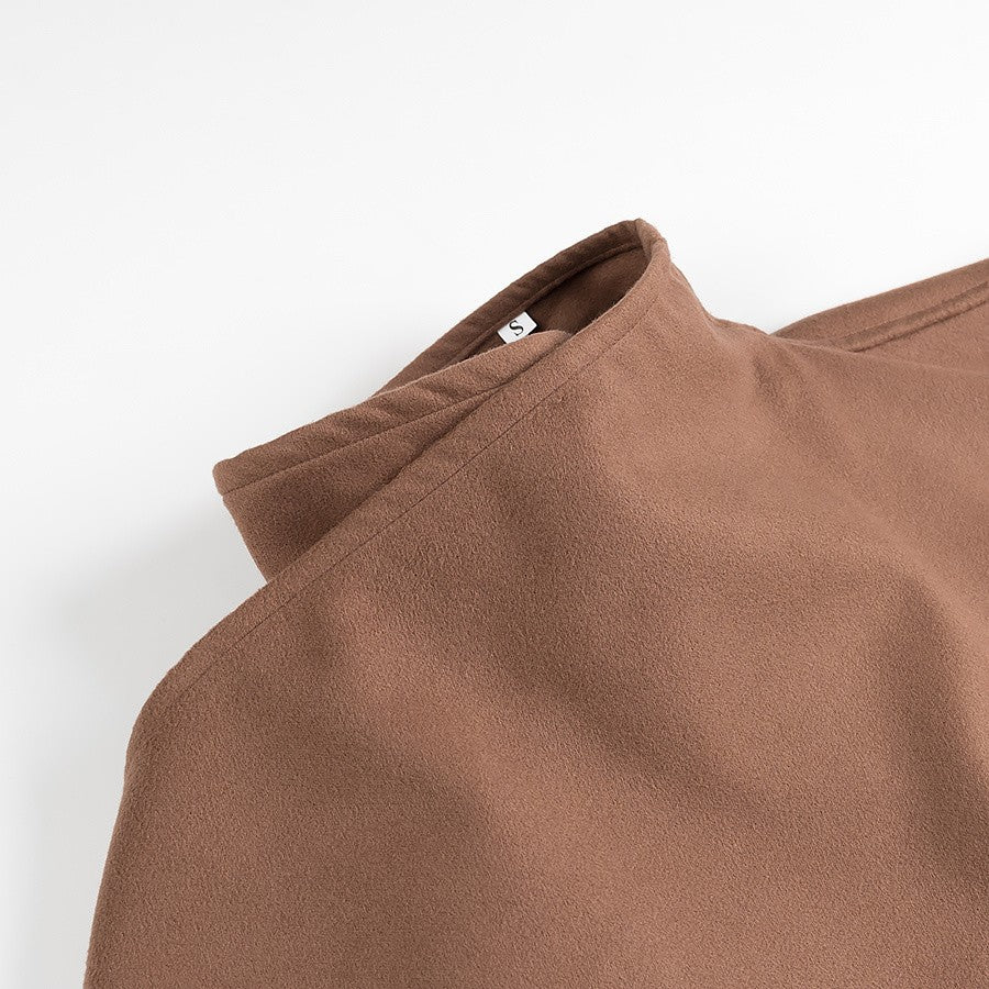 Drune | Stehkragen Cape-Stil Mantel