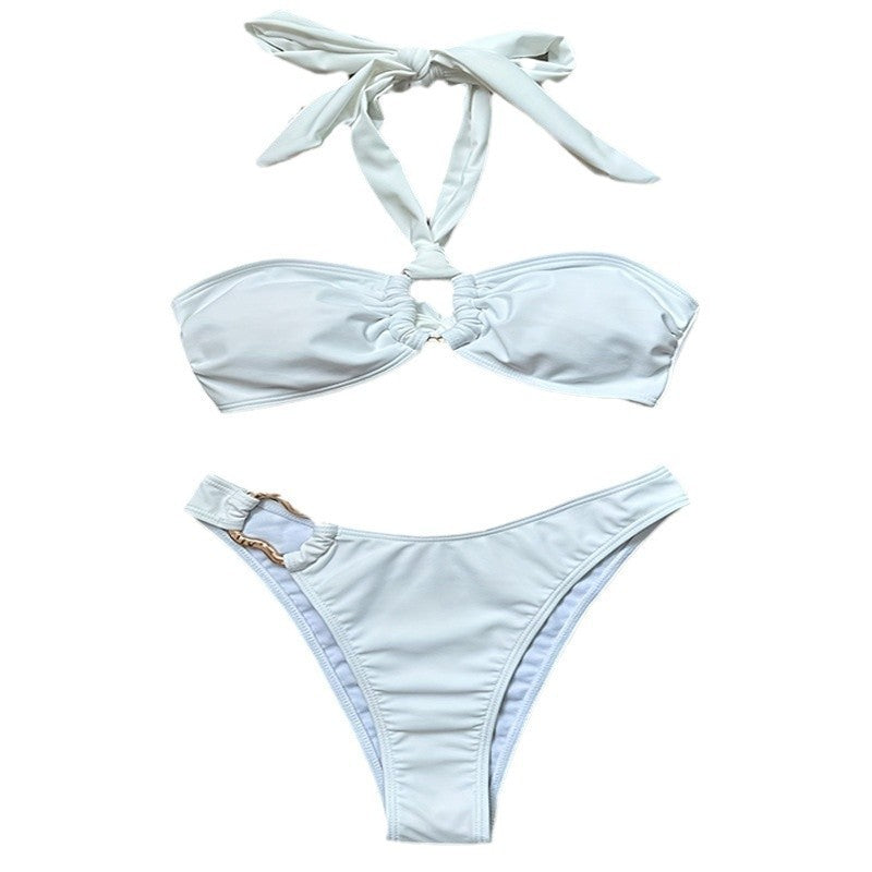 Damen Bikini Oberteil und Hochsitz-Höschen Set Drune