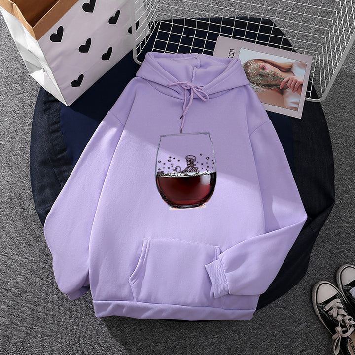 Damen Hoodie mit künstlerischem Glasdesign Drune