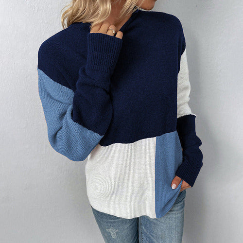 Drune | Blockfarbener Pullover Acryl Stilvoll, Komfortabel