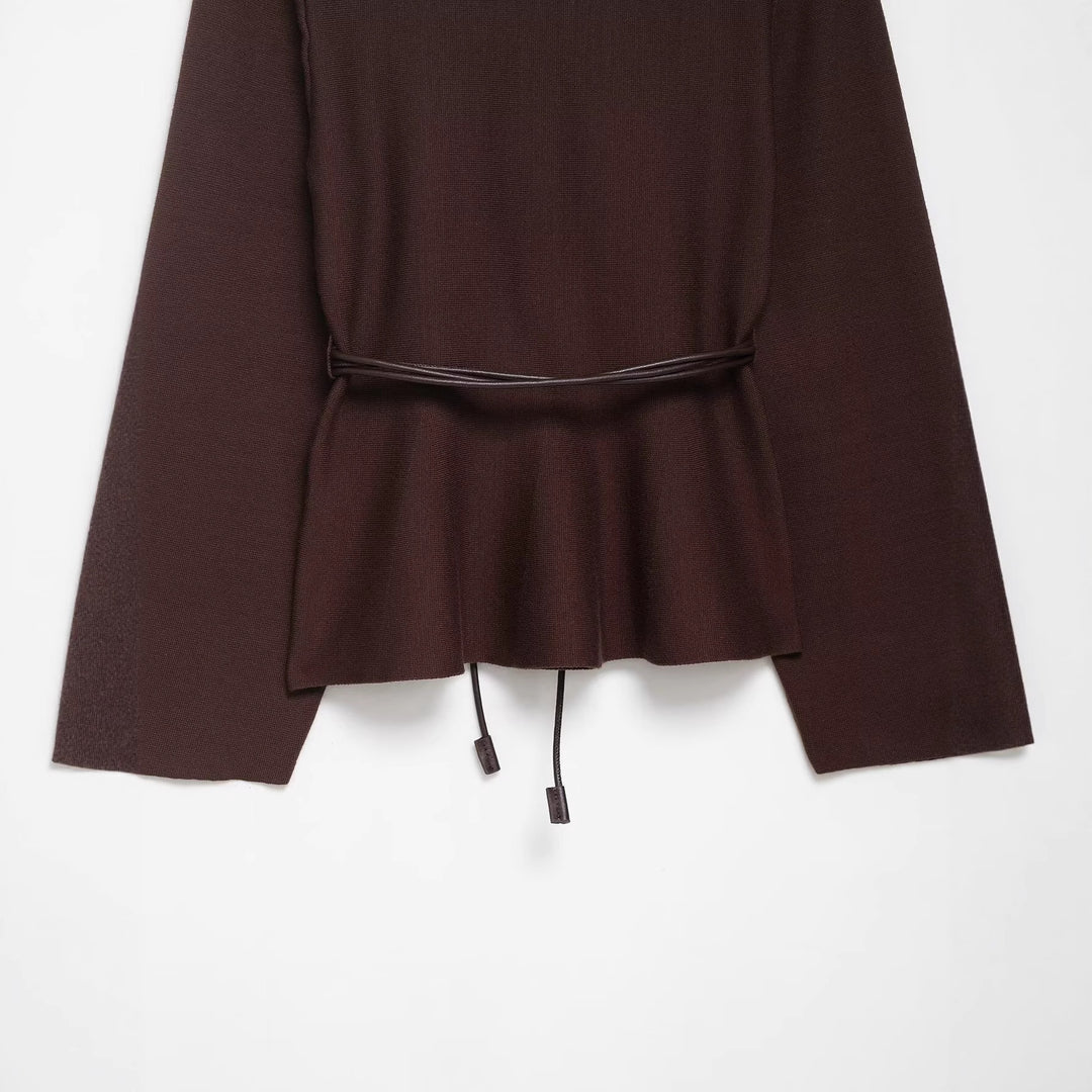 Damen Wickeljacke mit modernem Schnitt und Gürtel Drune