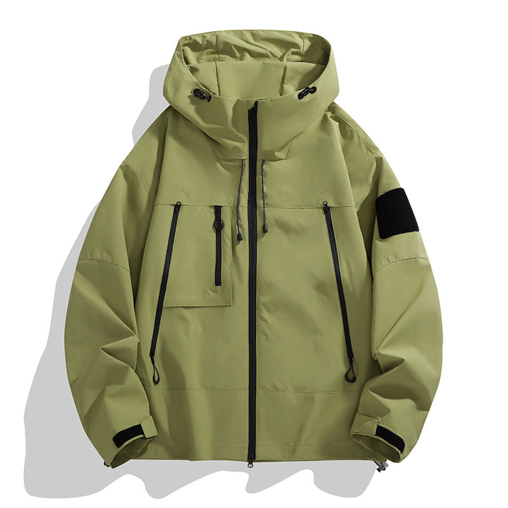 Damen technische Outdoor-Jacke mit verstellbarem Kapuzensystem und multifunktionalen Taschen Drune