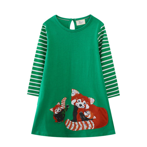 Mädchen Freizeitkleid mit süßem Tiermotiv Drune