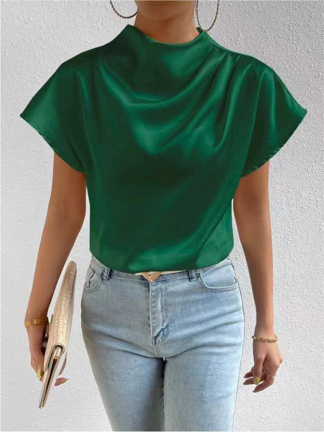 Damen ierte Bluse mit elegantem Stehkragen Drune
