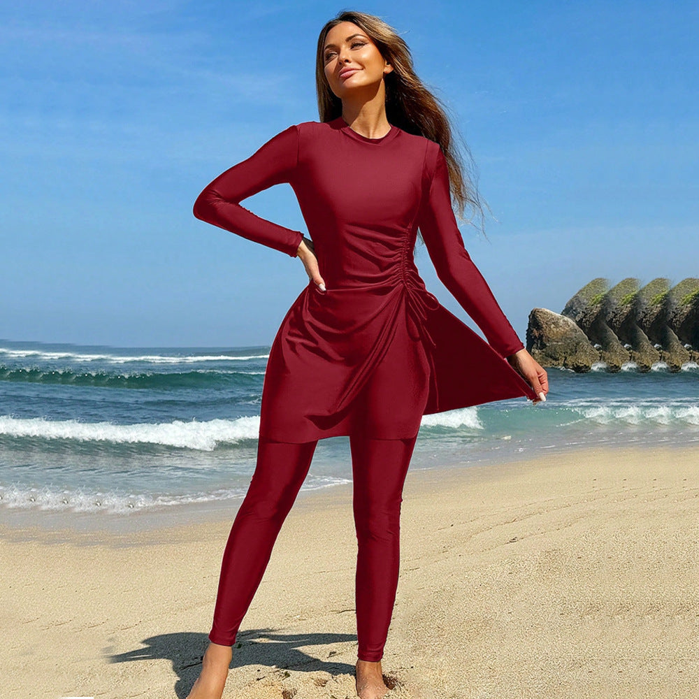 Damen Sportliches Strandoutfit mit modischem Wickel-Design Drune