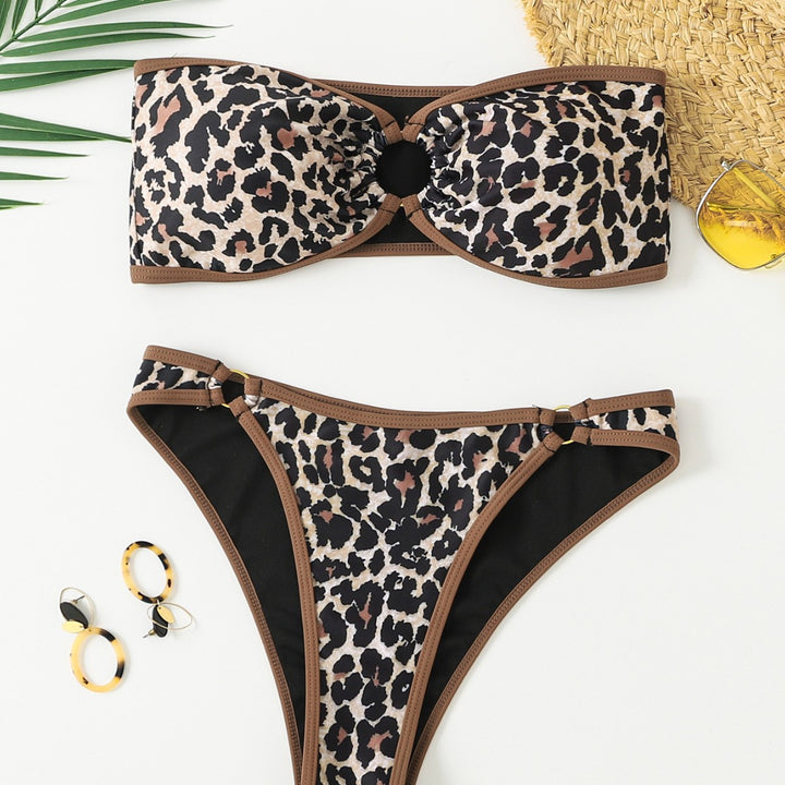Damen Bandeau Badeanzug Set Drune