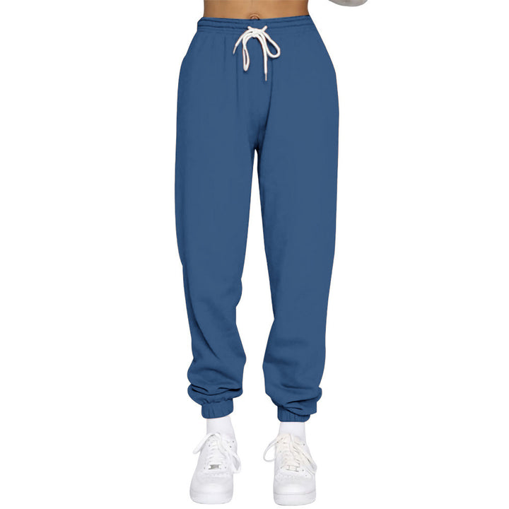Damen nan taillierte Jogginghose mit hohem Bund Kordelzug und elastischen Knöchelbündchen Drune