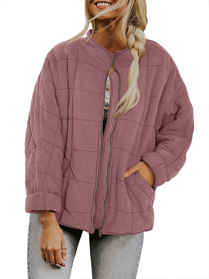 Damen Steppjacke mit hochschließendem Kragen und praktischen Tasche Drune