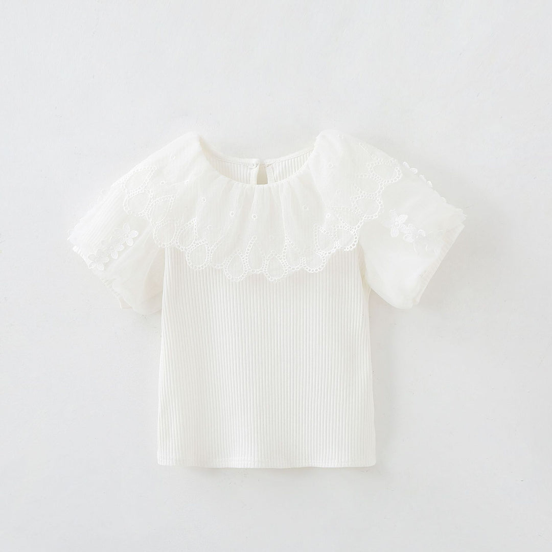 Damen Bluse mit Häkelbesatz Drune