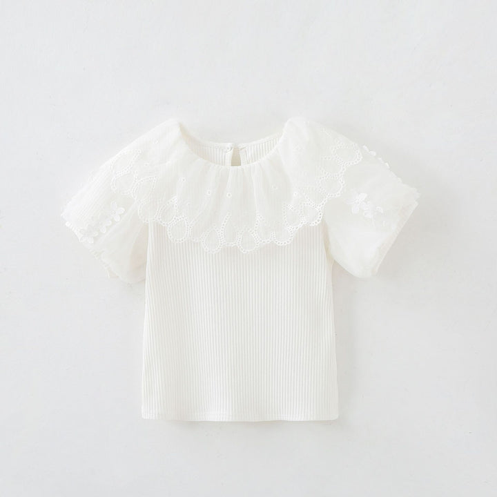 Damen Bluse mit Häkelbesatz Drune