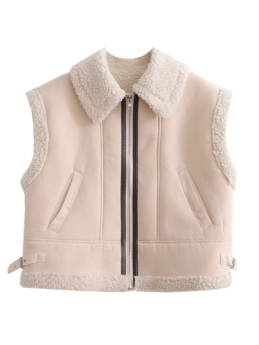 Damen modische Weste mit weichem Fleecefutter und modernem Design Drune