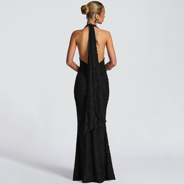 Damen Elegant drapiertes Abendkleid Drune