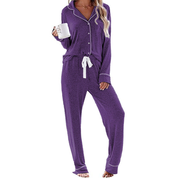 Damen Schlafanzug-Set aus weichem, atmungsaktivem Material Drune