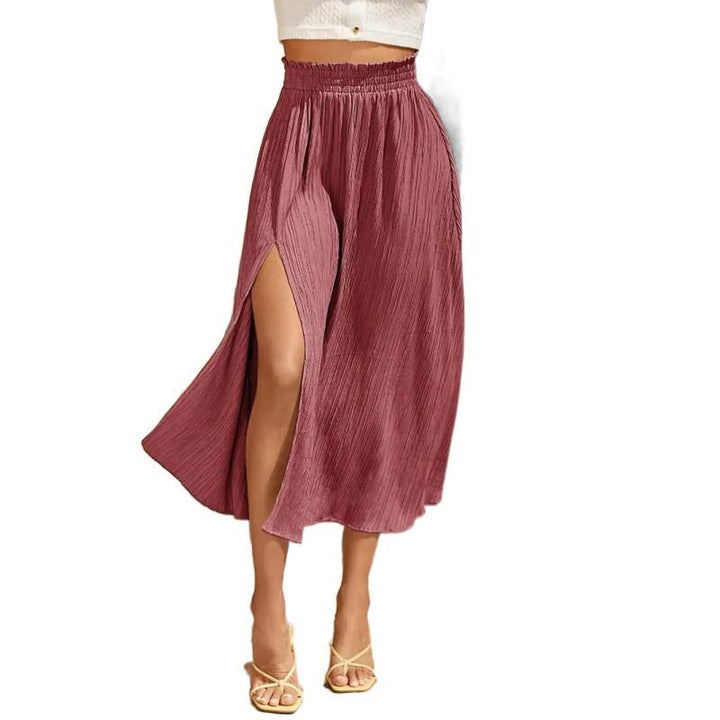 Damen Maxirock mit eleganter Asymmetrie und hohem Schlitz Drune