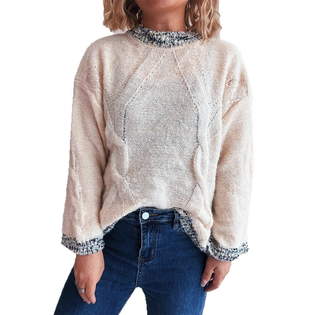Damen Grobstrickpullover mit strukturiertem Zopfdesign und weitem Schnitt Drune