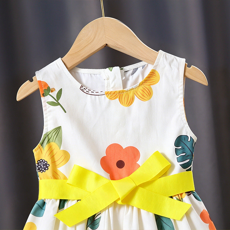 Mädchen Sommerkleid mit buntem Punkten-Design Drune