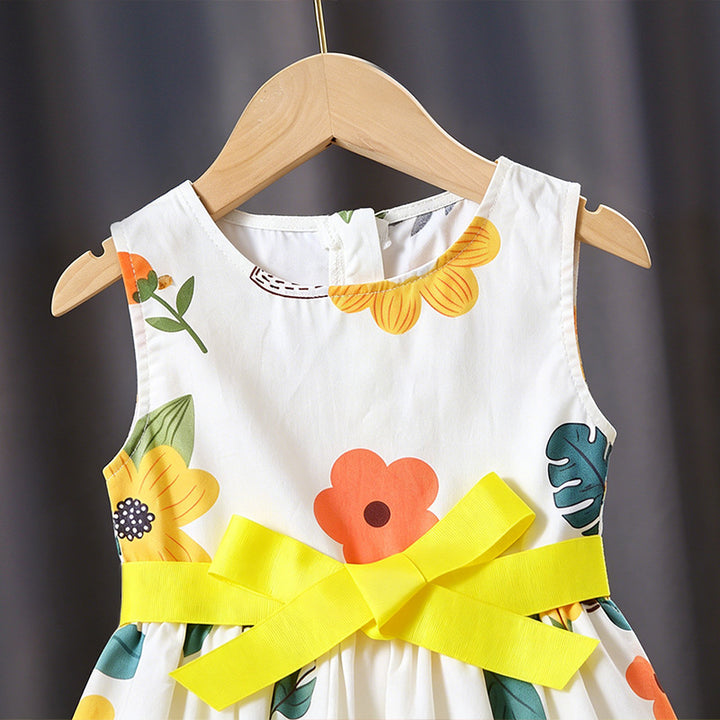 Mädchen Sommerkleid mit buntem Punkten-Design Drune