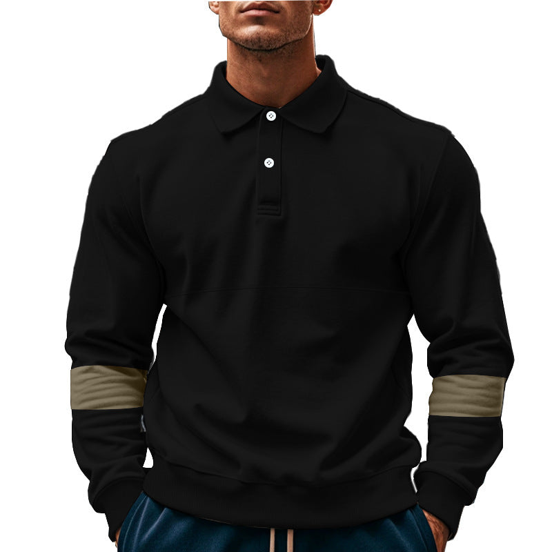 Herren Polo Sweatshirt mit modernem Design und kontrastierenden Ärmelakzenten Drune